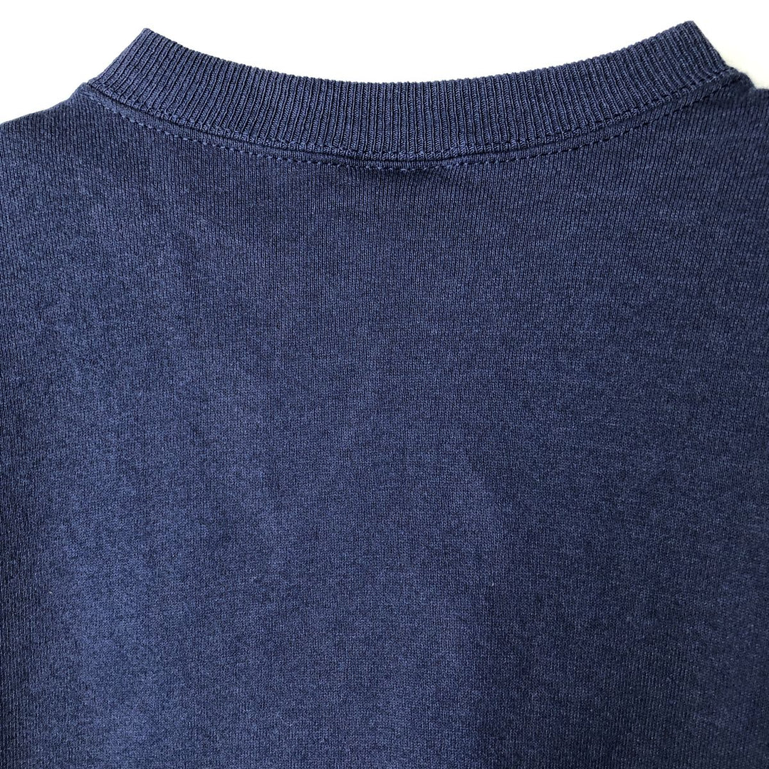 Vintage 90'S Hanes ACTIVEWEAR plain blank sweatshirt, made in the USA, men's size XL cotton navy blue type Vintage Second Hand