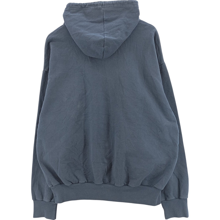 Vintage 90'S Union Line full-zip sweatshirt hoodie, made in the USA, size XL. cotton navy blue type Vintage Second Hand