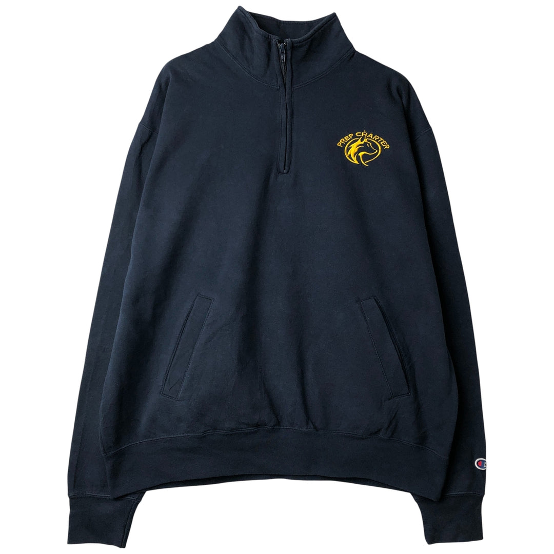 Champion ECO AUTHENTIC College Half-Zip Sweatshirt, Men's XL unclear navy blue type Vintage Second Hand