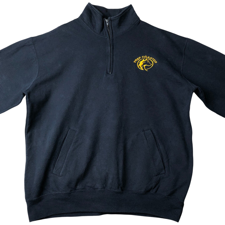 Champion ECO AUTHENTIC College Half-Zip Sweatshirt, Men's XL unclear navy blue type Vintage Second Hand