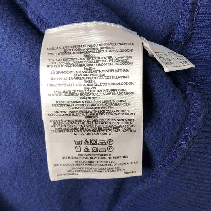 Brooks Brothers Red Fleece Blank Sweatshirt, Men's Size Medium cotton navy blue type Vintage Second Hand