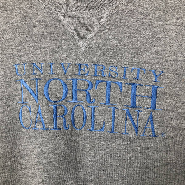 90'S Russell University of North Carolina College Sweatshirt, Made in USA, Men's Size XL, Vintage polyester gray type Vintage Second Hand