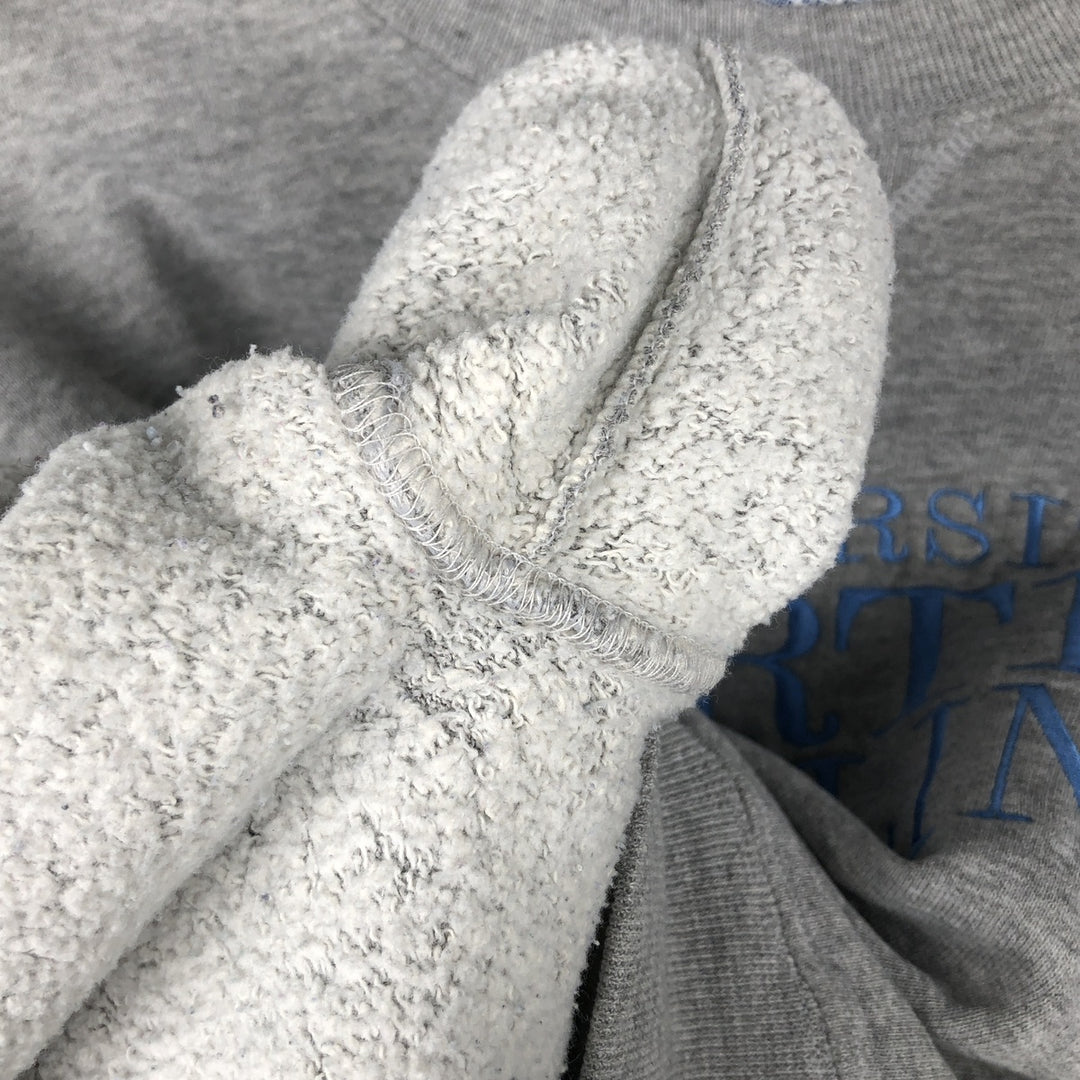 90'S Russell University of North Carolina College Sweatshirt, Made in USA, Men's Size XL, Vintage polyester gray type Vintage Second Hand