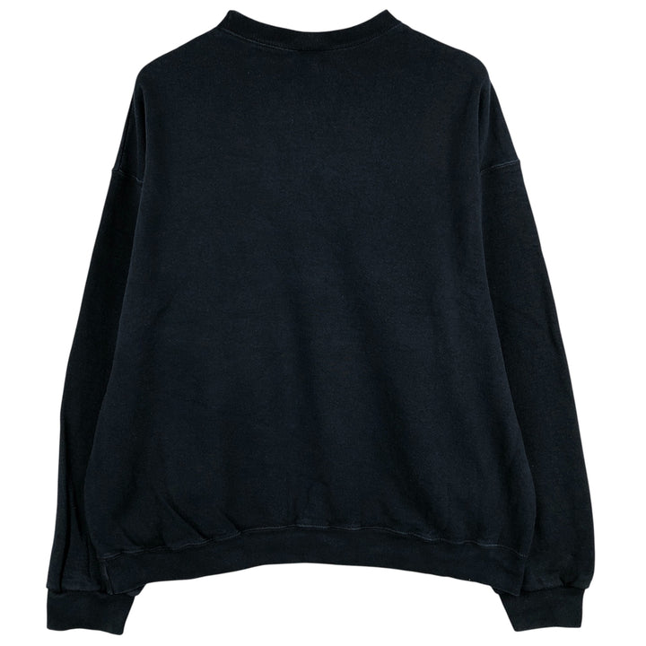 Fruit of the Loom plain blank sweatshirt, men's size XL cotton black type Vintage Second Hand