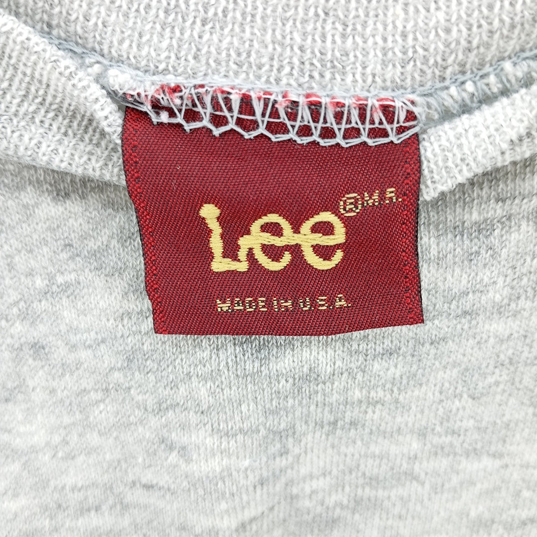 Vintage 90'S Lee logo sweatshirt, made in the USA, size M, men's cotton gray type Vintage Second Hand