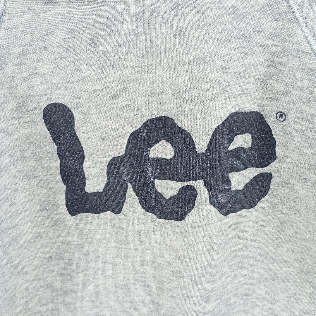Vintage 90'S Lee logo sweatshirt, made in the USA, size M, men's cotton gray type Vintage Second Hand