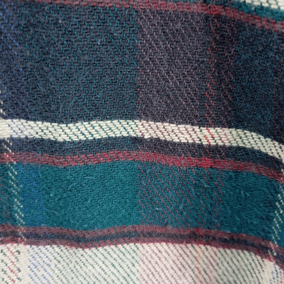 Vintage 1980'S Workn' Sport Western flannel check shirt, made in the USA, men's size XL unclear wine-red Vintage Second Hand
