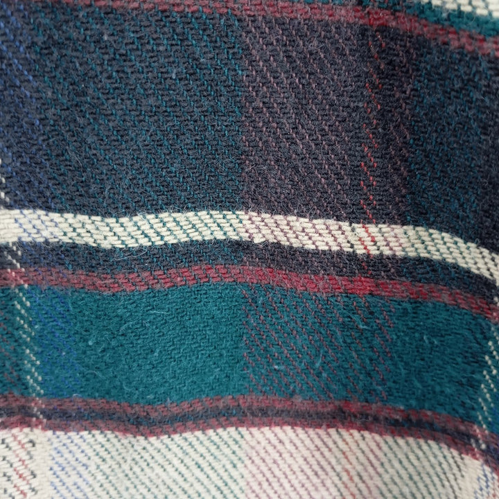 Vintage 1980'S Workn' Sport Western flannel check shirt, made in the USA, men's size XL unclear wine-red Vintage Second Hand