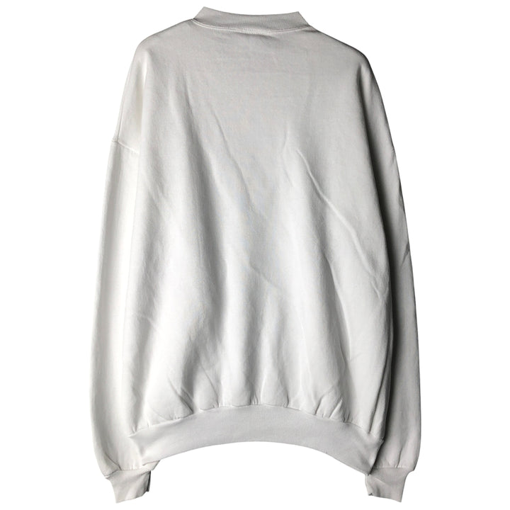 90'S Jerzees Plain Blank Sweatshirt Trainer Made in USA Men's XL Vintage cotton white type Vintage Second Hand