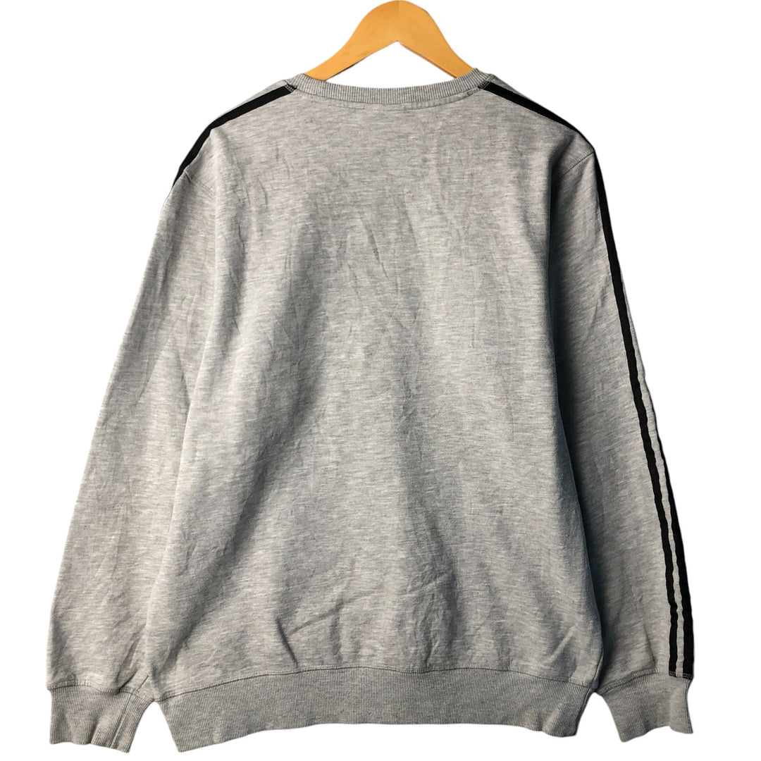 00'S Adidas logo sweatshirt, men's size L cotton gray type Vintage Second Hand