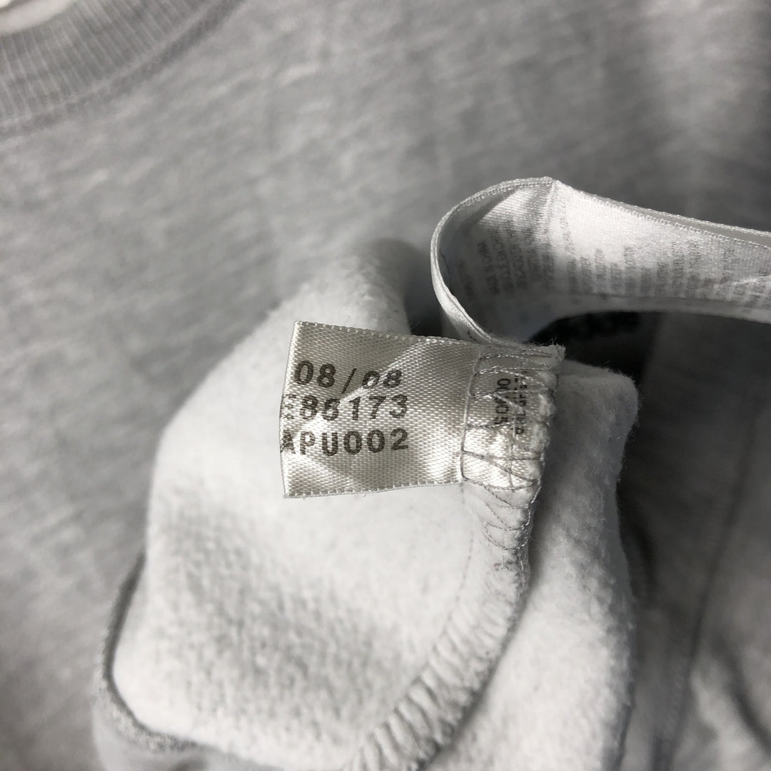 00'S Adidas logo sweatshirt, men's size L cotton gray type Vintage Second Hand