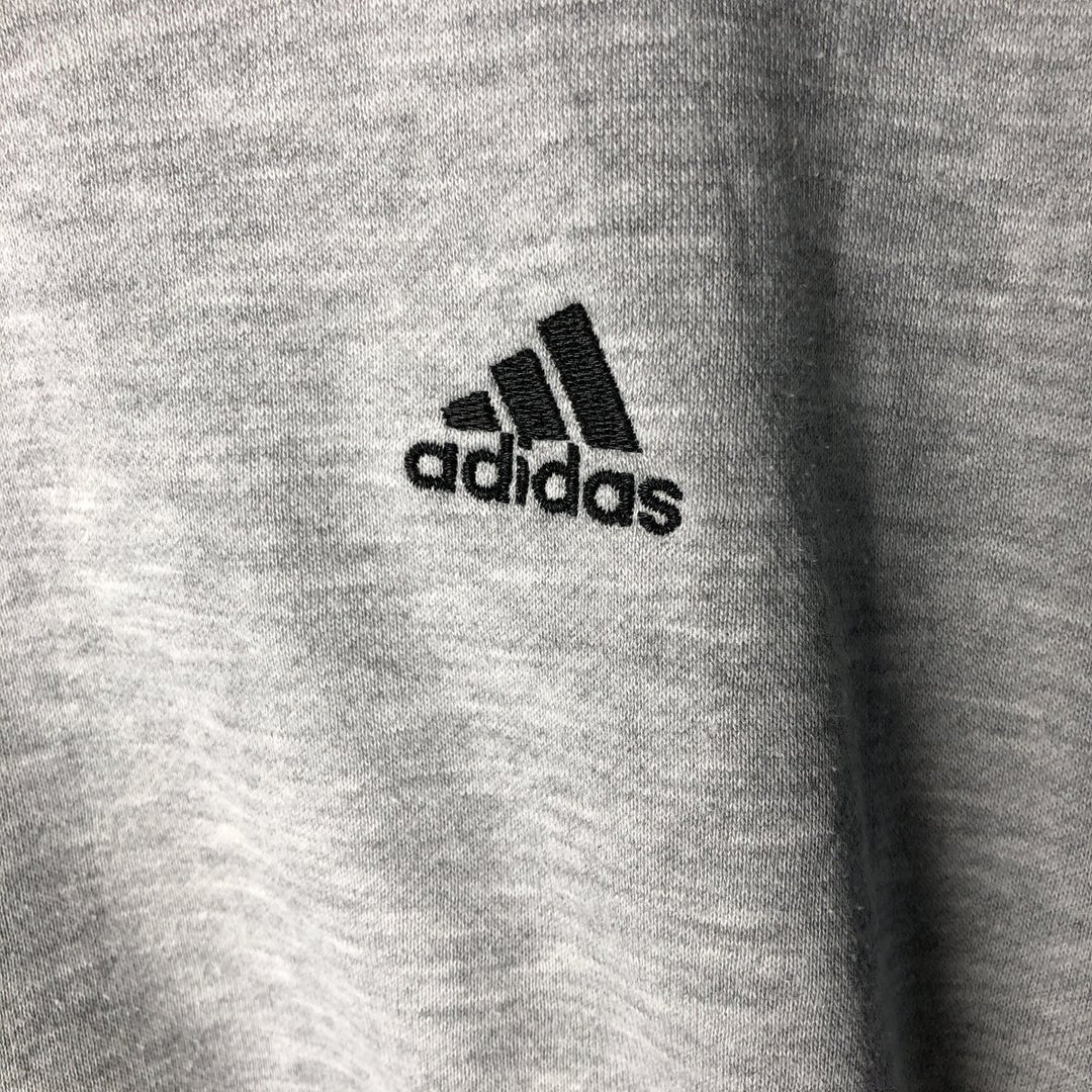 00'S Adidas logo sweatshirt, men's size L cotton gray type Vintage Second Hand