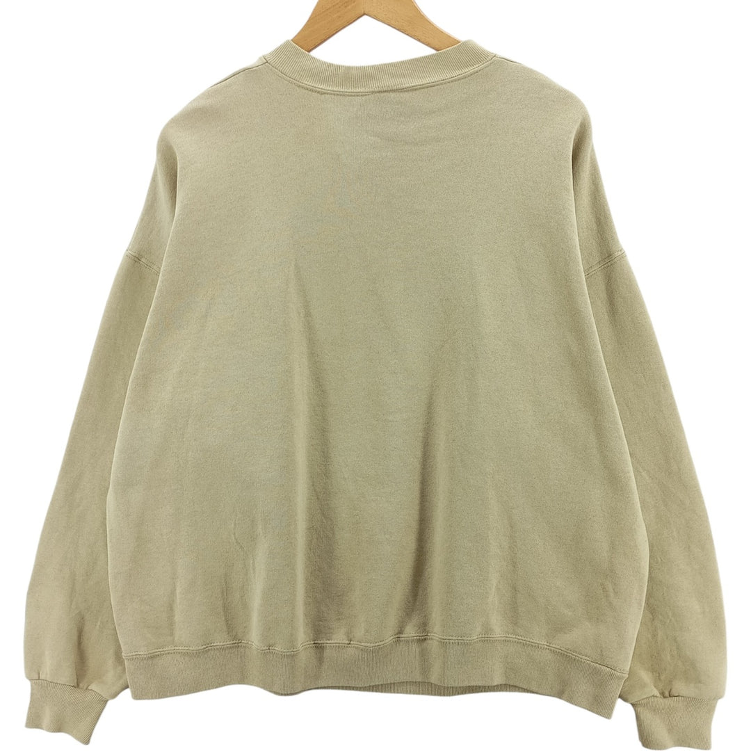 Vintage fish print animal sweatshirt, size L, men's unclear Khaki type Vintage Second Hand