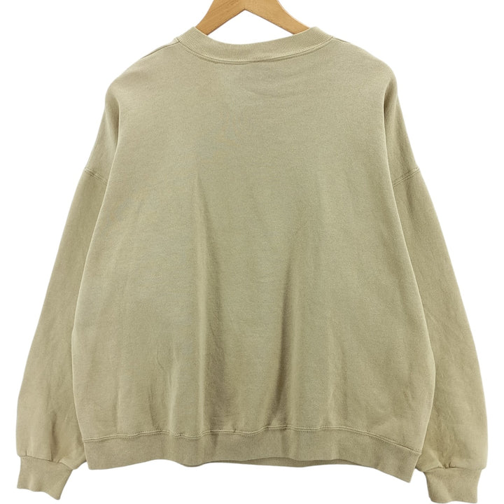 Vintage fish print animal sweatshirt, size L, men's unclear Khaki type Vintage Second Hand