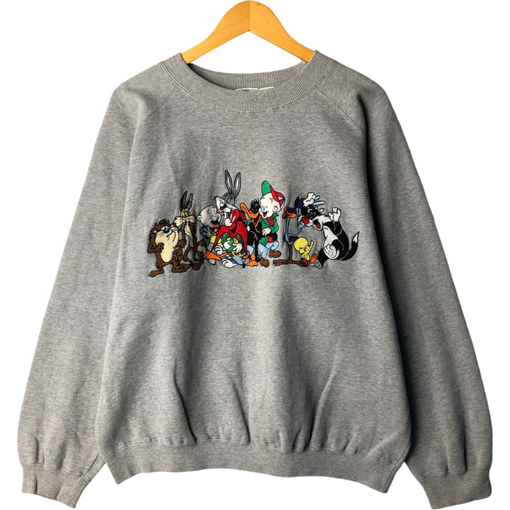 90'S ACME Clothing Looney Tunes Character Sweatshirt, Men's, Size XL, Vintage unclear gray type Vintage Second Hand