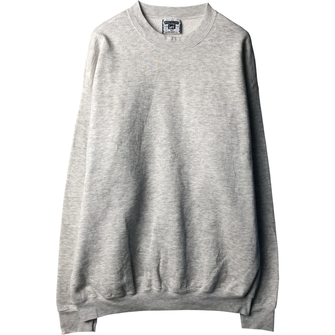 Vintage 90'S Lee Heavyweight Blank Sweatshirt, Made in USA, Men's Size XL cotton gray type Vintage Second Hand