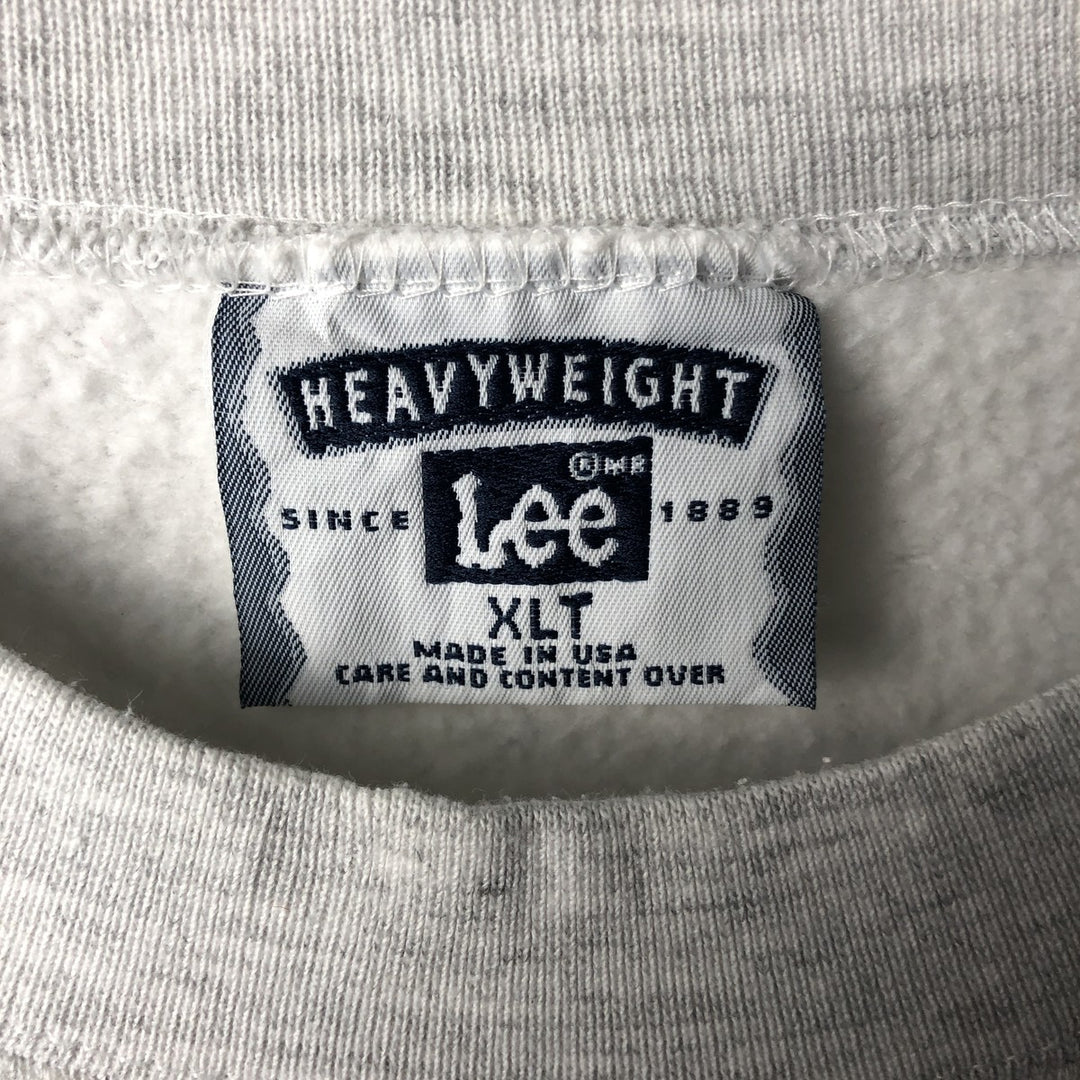 Vintage 90'S Lee Heavyweight Blank Sweatshirt, Made in USA, Men's Size XL cotton gray type Vintage Second Hand
