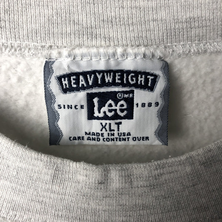 Vintage 90'S Lee Heavyweight Blank Sweatshirt, Made in USA, Men's Size XL cotton gray type Vintage Second Hand