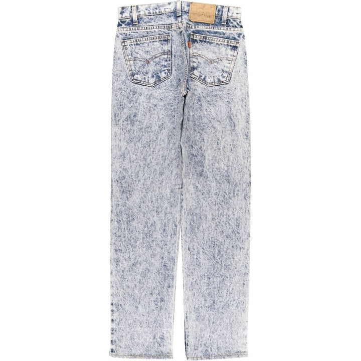 90s-00'S Levi's 40505-0209 Orange Tab Chemical Wash Tapered Denim Pants, Made in USA, Men's Size W30 cotton blue type Vintage Second Hand