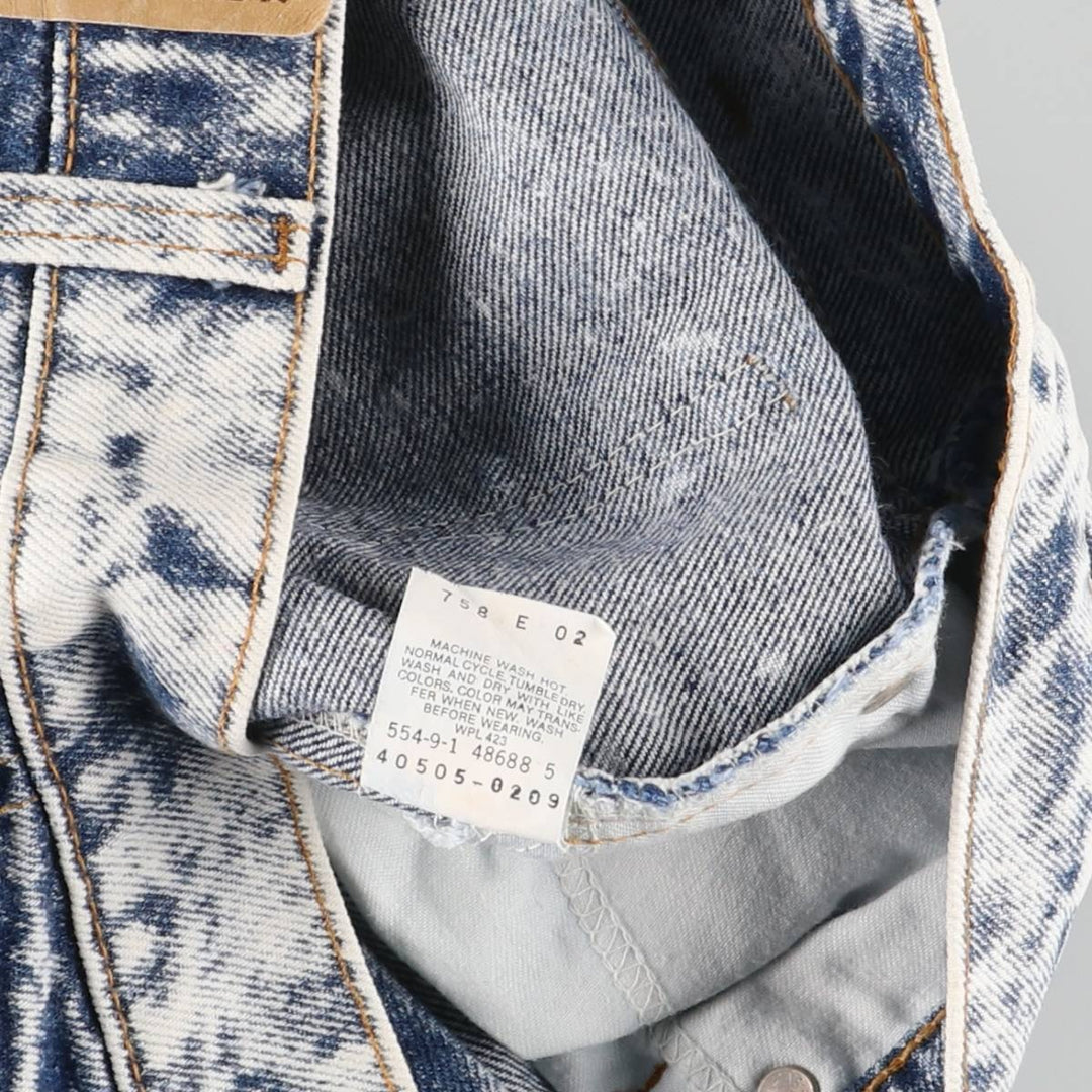 90s-00'S Levi's 40505-0209 Orange Tab Chemical Wash Tapered Denim Pants, Made in USA, Men's Size W30 cotton blue type Vintage Second Hand