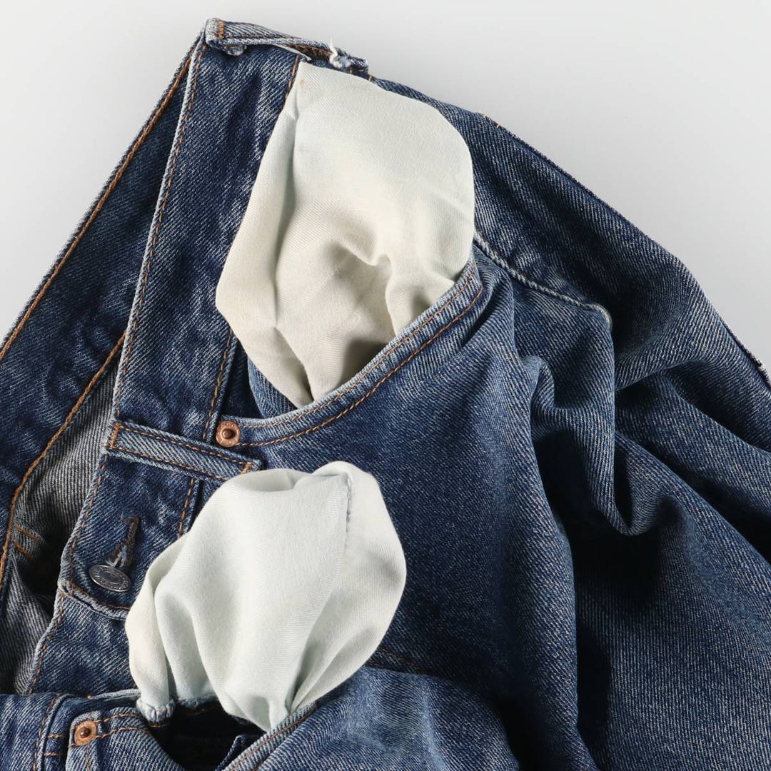 Levi's 505 tapered denim pants for men, size W34 cotton blue type Vintage Second Hand