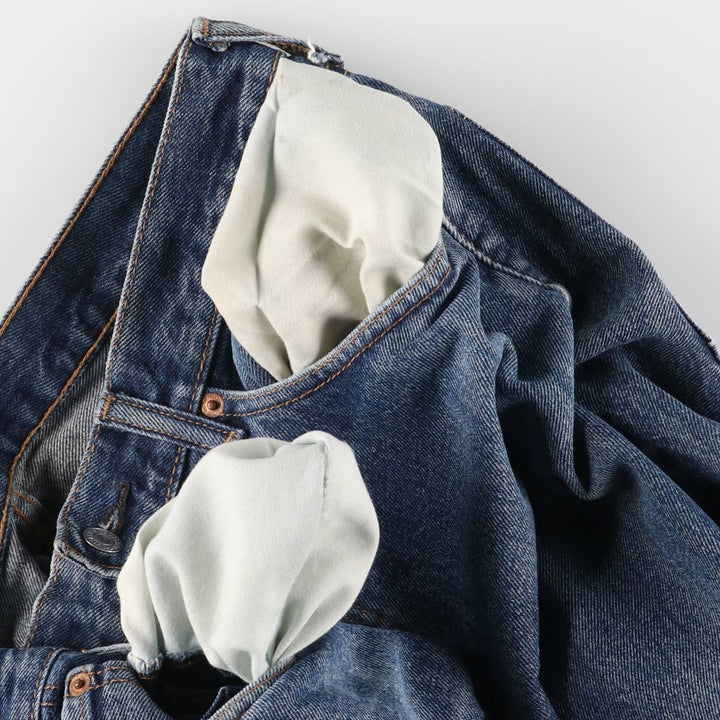 Levi's 505 tapered denim pants for men, size W34 cotton blue type Vintage Second Hand