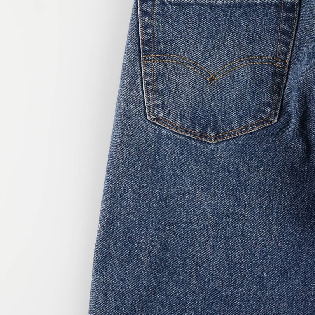 Levi's 505 tapered denim pants for men, size W34 cotton blue type Vintage Second Hand