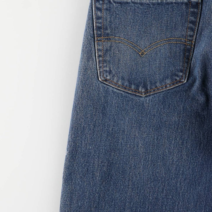 Levi's 505 tapered denim pants for men, size W34 cotton blue type Vintage Second Hand