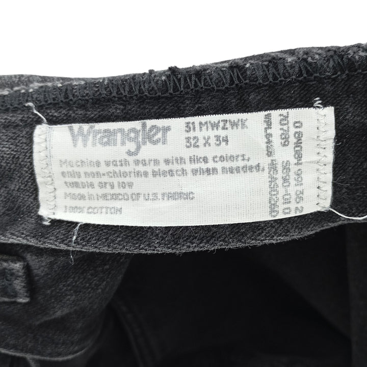80s-90'S Wrangler Black Denim Straight Denim Pants Men's W32 Vintage cotton black type Vintage Second Hand