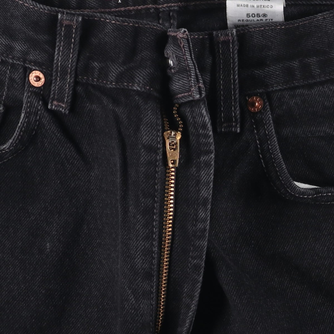 2000'S Levi's 505 Regular Fit Black Denim Tapered Denim Pants, Men's Size W33 cotton black type Vintage Second Hand