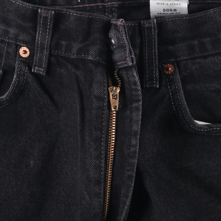2000'S Levi's 505 Regular Fit Black Denim Tapered Denim Pants, Men's Size W33 cotton black type Vintage Second Hand