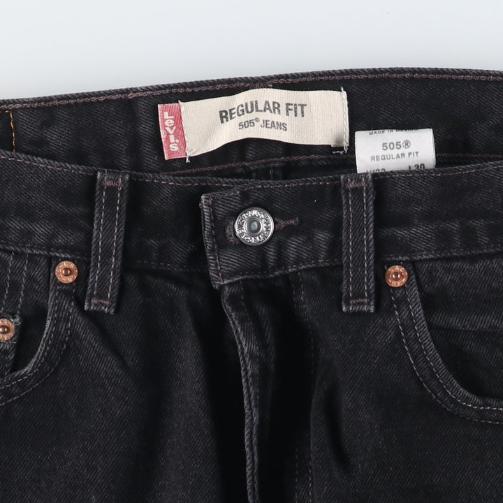 2000'S Levi's 505 Regular Fit Black Denim Tapered Denim Pants, Men's Size W33 cotton black type Vintage Second Hand