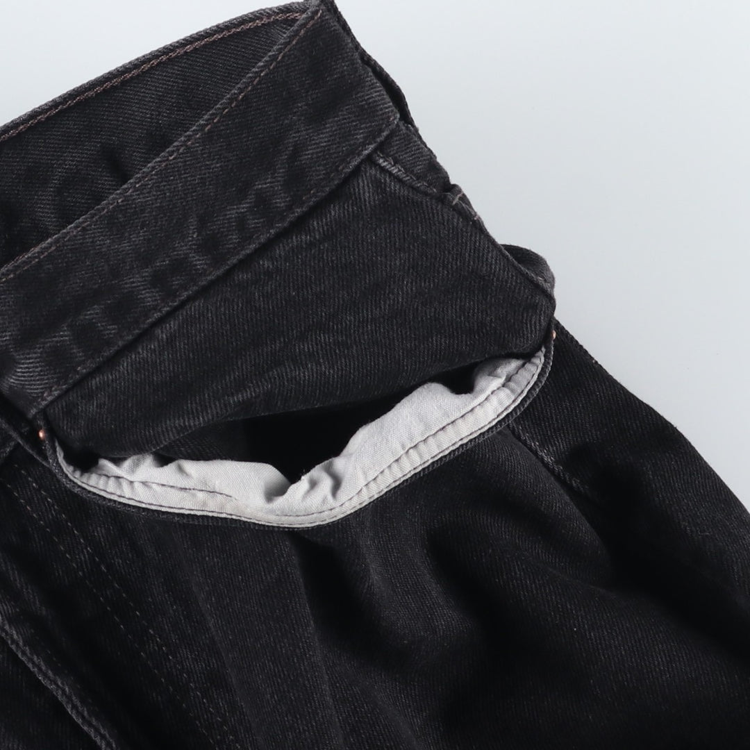2000'S Levi's 505 Regular Fit Black Denim Tapered Denim Pants, Men's Size W33 cotton black type Vintage Second Hand