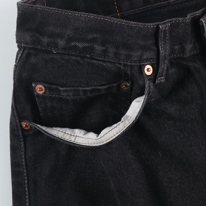 2000'S Levi's 505 Regular Fit Black Denim Tapered Denim Pants, Men's Size W33 cotton black type Vintage Second Hand