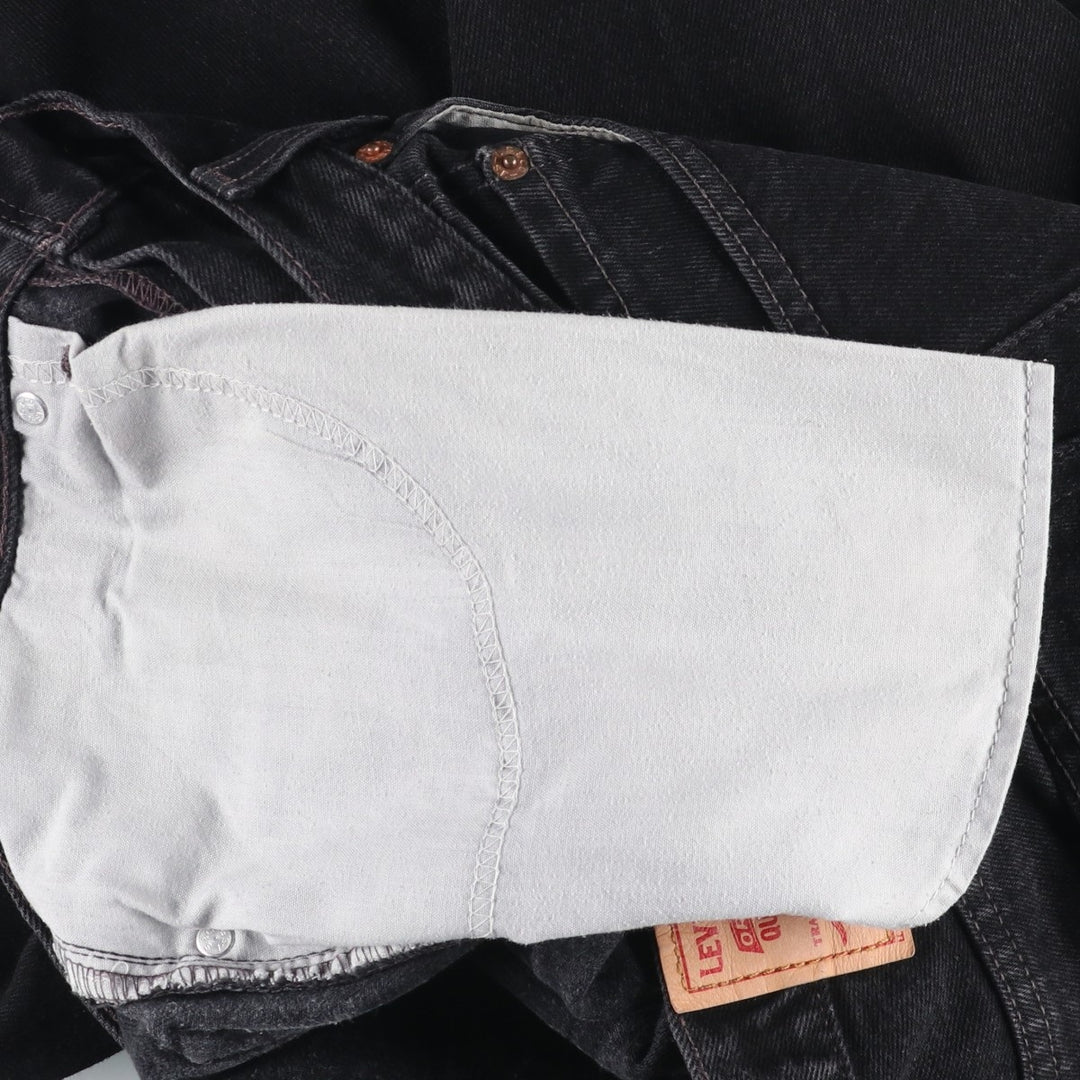 2000'S Levi's 505 Regular Fit Black Denim Tapered Denim Pants, Men's Size W33 cotton black type Vintage Second Hand
