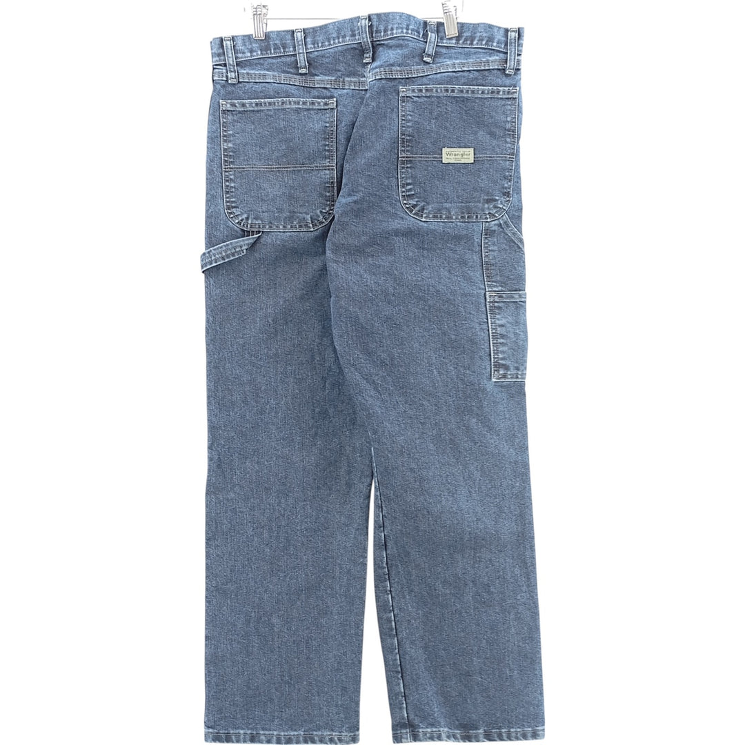 00'S Wrangler CARPENTER denim painter pants for men, equivalent to w36 cotton blue type Vintage Second Hand