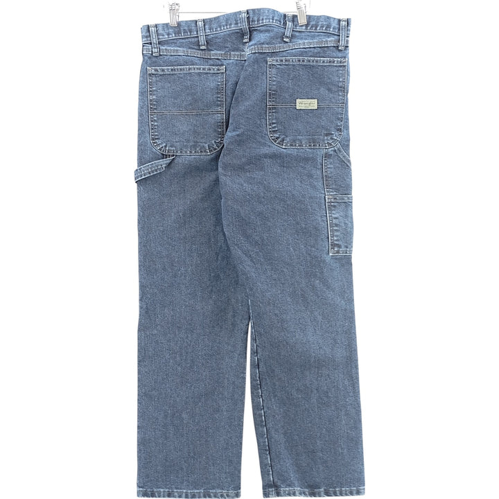 00'S Wrangler CARPENTER denim painter pants for men, equivalent to w36 cotton blue type Vintage Second Hand