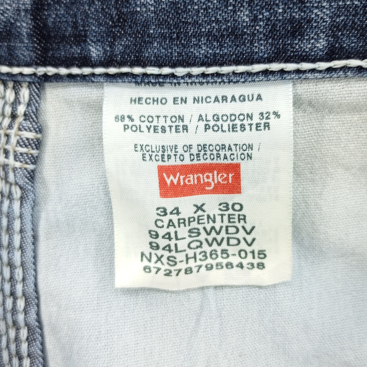 00'S Wrangler CARPENTER denim painter pants for men, equivalent to w36 cotton blue type Vintage Second Hand