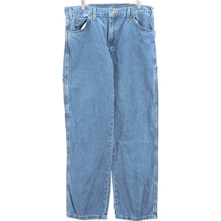 Dickies denim painter pants for men, equivalent to W34 cotton blue type Vintage Second Hand