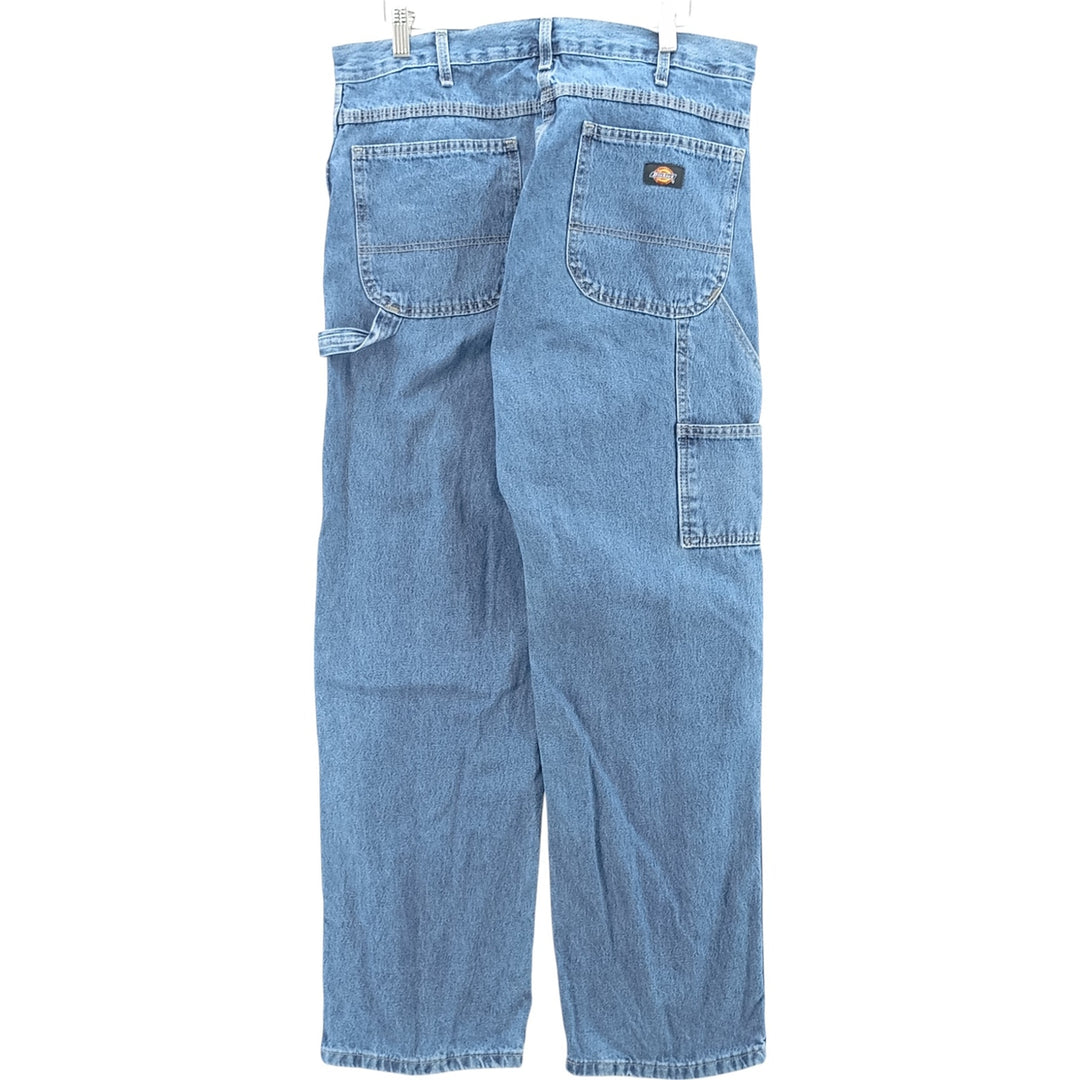 Dickies denim painter pants for men, equivalent to W34 cotton blue type Vintage Second Hand