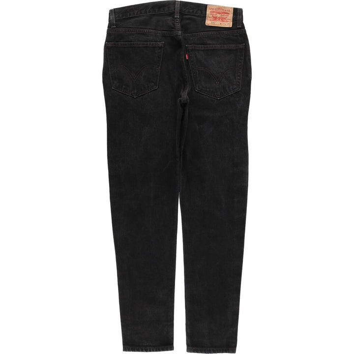 Levi's 505 REGULAR FIT Black Denim Tapered Denim Pants Men's W32 equivalent cotton black type Vintage Second Hand
