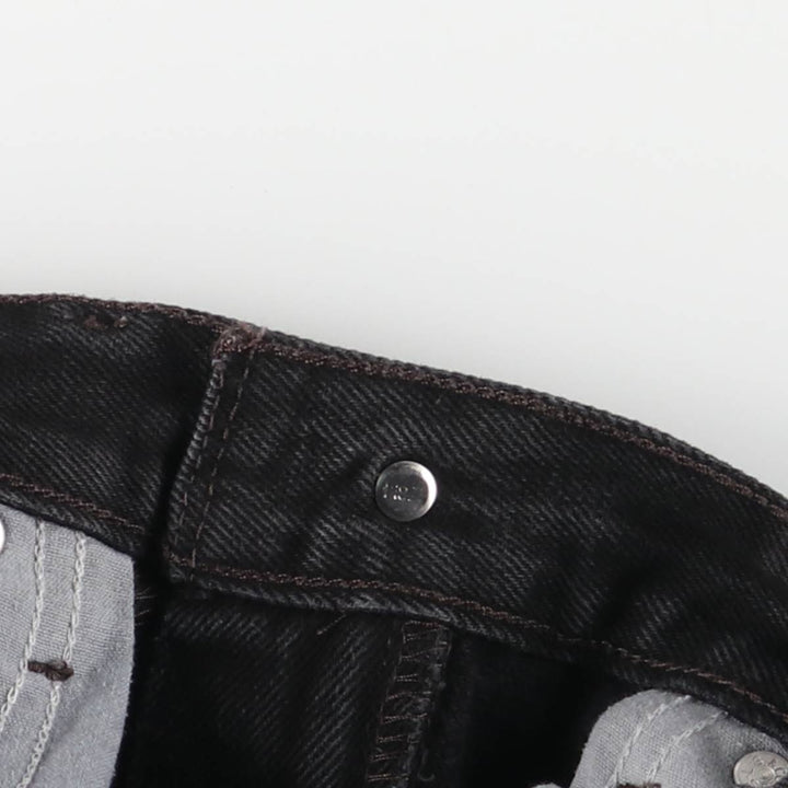 Levi's 505 REGULAR FIT Black Denim Tapered Denim Pants Men's W32 equivalent cotton black type Vintage Second Hand