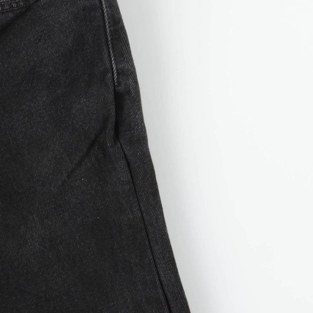 Levi's 505 REGULAR FIT Black Denim Tapered Denim Pants Men's W32 equivalent cotton black type Vintage Second Hand