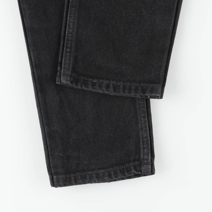 Levi's 505 REGULAR FIT Black Denim Tapered Denim Pants Men's W32 equivalent cotton black type Vintage Second Hand