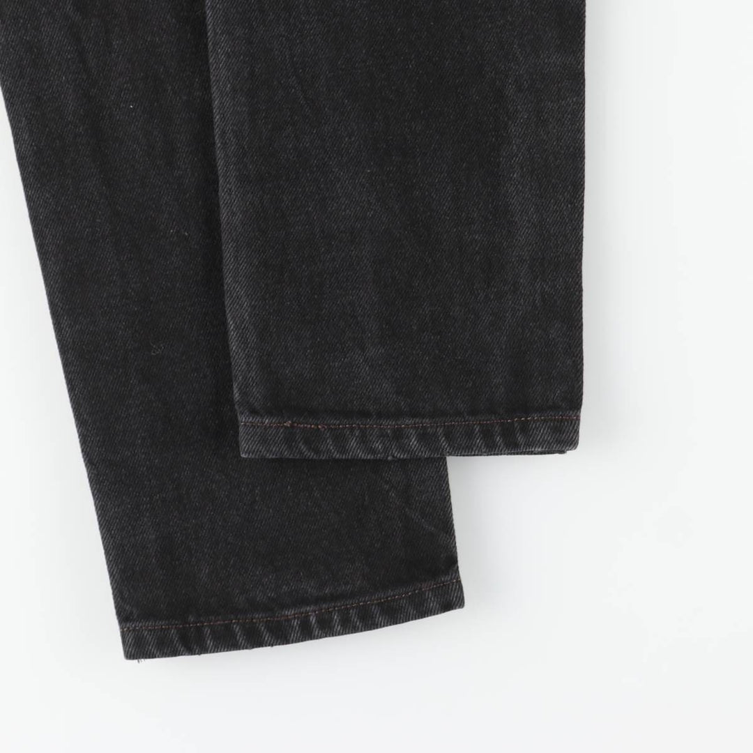 Levi's 505 REGULAR FIT Black Denim Tapered Denim Pants Men's W32 equivalent cotton black type Vintage Second Hand