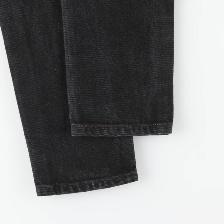 Levi's 505 REGULAR FIT Black Denim Tapered Denim Pants Men's W32 equivalent cotton black type Vintage Second Hand