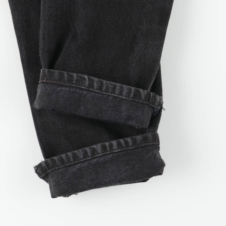 Levi's 505 REGULAR FIT Black Denim Tapered Denim Pants Men's W32 equivalent cotton black type Vintage Second Hand