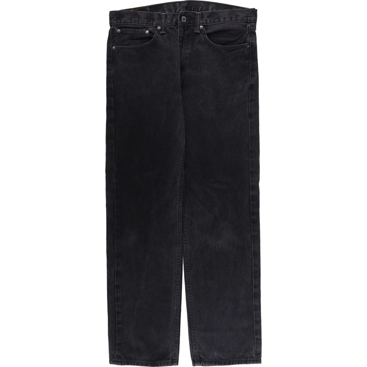 Levi's 505 Black Denim Tapered Denim Pants for Men, W34 equivalent cotton black type Vintage Second Hand