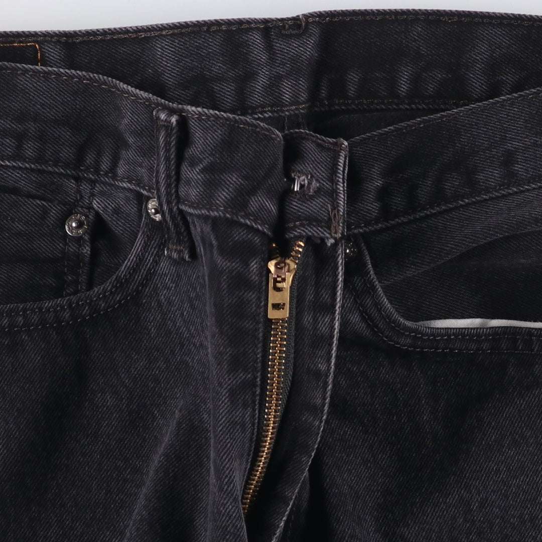 Levi's 505 Black Denim Tapered Denim Pants for Men, W34 equivalent cotton black type Vintage Second Hand