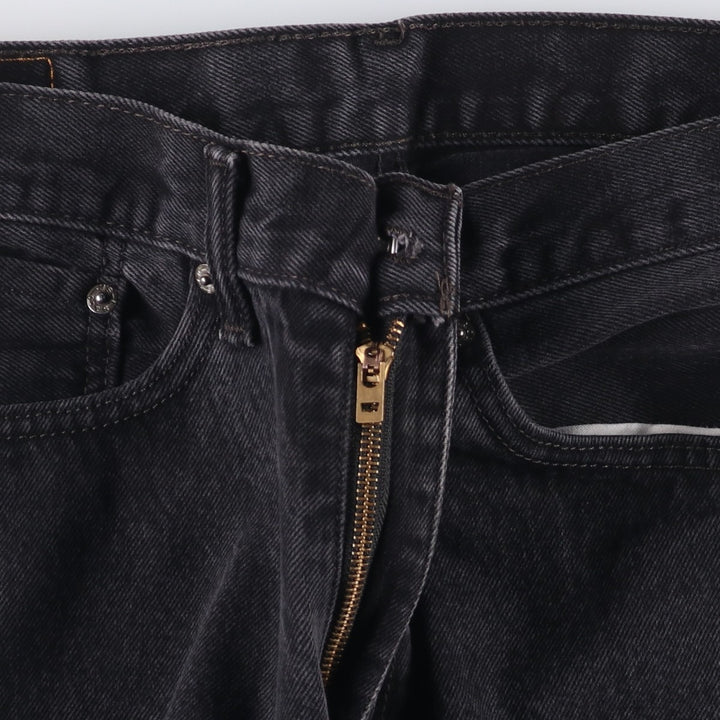 Levi's 505 Black Denim Tapered Denim Pants for Men, W34 equivalent cotton black type Vintage Second Hand